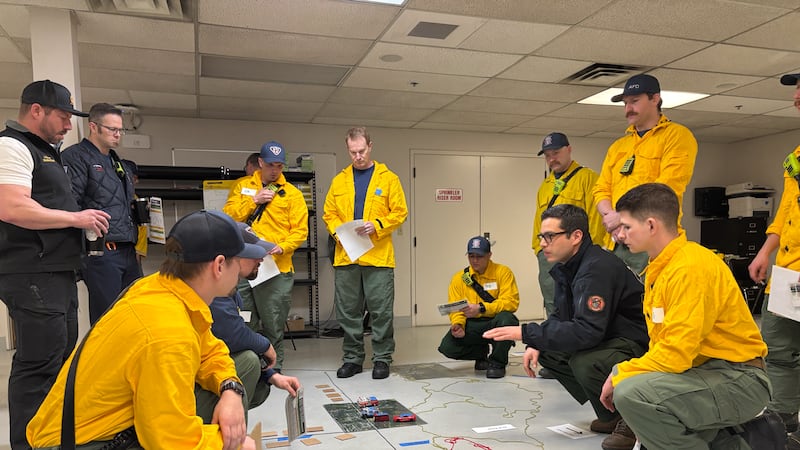 Anchorage Fire Department participates in its annual wildfire refresher training in its 'Tiny...