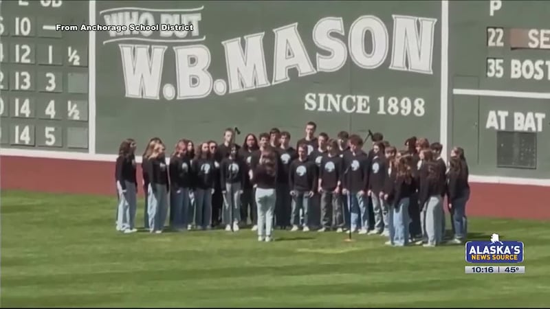 Chugiak choirs sing national anthem at Fenway Park