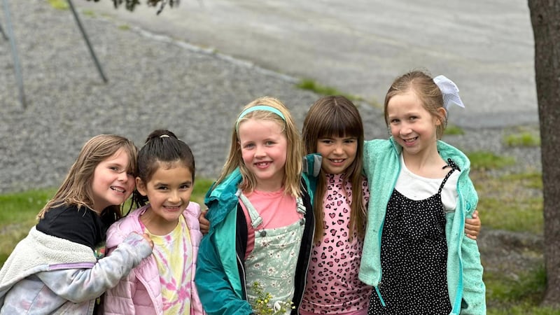 Students at Seward Elementary school enjoy their first day back to school. Photo courtesy of...