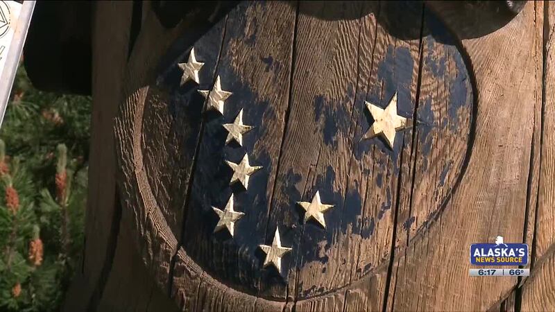 Downtown Anchorage totem poles receive preservation work