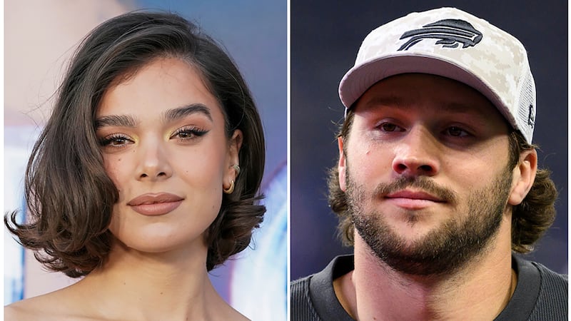 This combination of photos shows Hailee Steinfeld on Oct. 30, 2024, in Los Angeles, and...