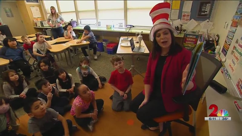 Weather Lab: Students at Airport Heights learn about weather while celebrating Dr. Seuss