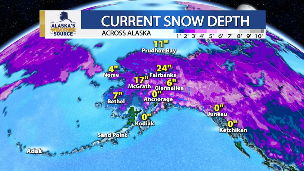 The snow depth across the state remains fairly low for the southern half of the state, with...