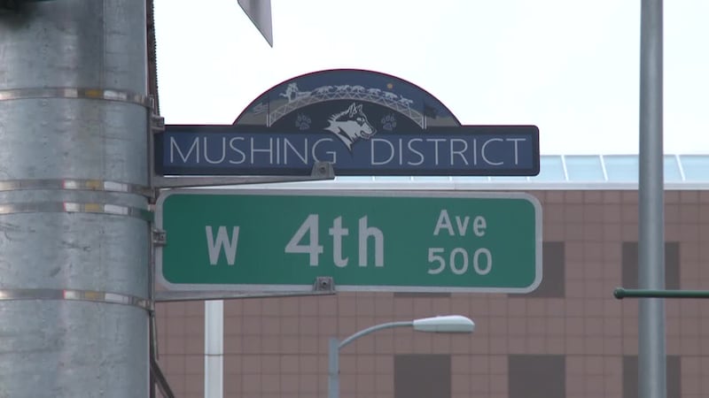 Anchorage mushing district Iditarod arch