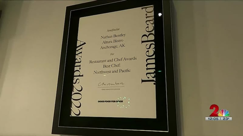 Altura Bistro and Chef Nathan Bentley received their James Beard Nomination award this week.