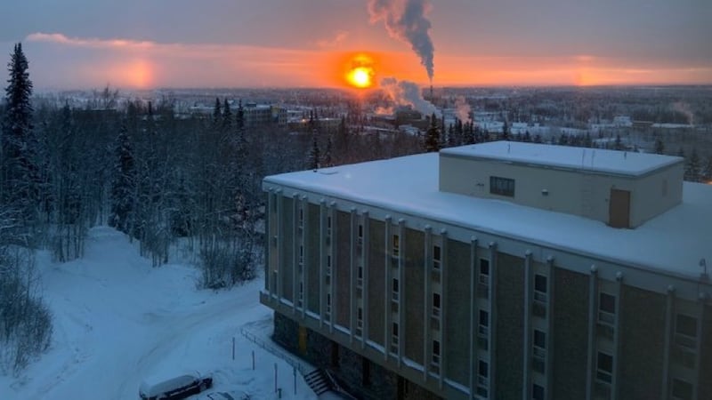 Air quality in Fairbanks is poor due to the exhaust from wood-burning stoves. 