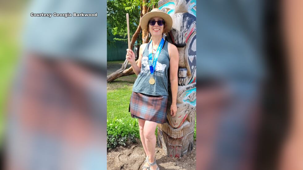 Georgia Barkwood with a spurtle