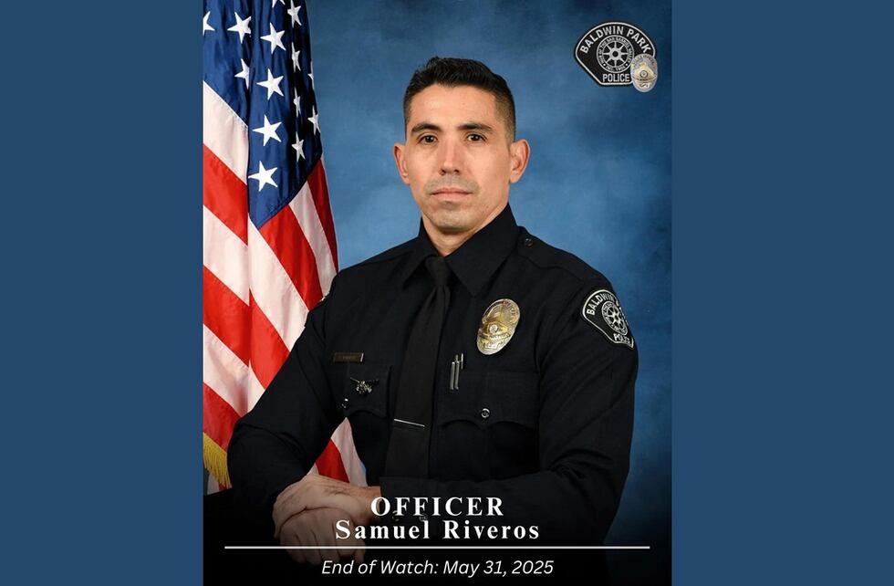 Officials identified the slain officer as Samuel Riveros. The police chief said Riveros was an...