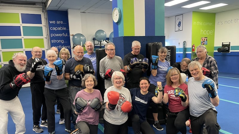 Participants at Rock Steady Boxing Class