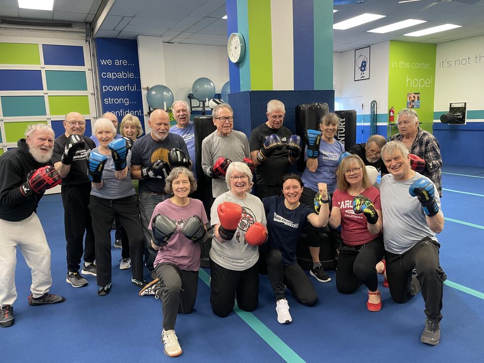Participants at Rock Steady Boxing Class
