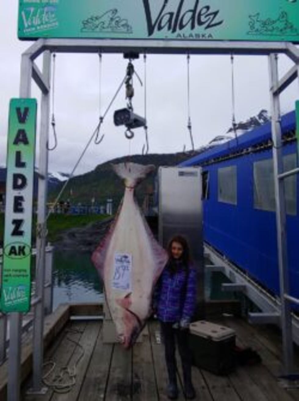 12-year old Summer Ruge, of Fairbanks, hauled in a 159.4 lb Halibut on May 27 to lead the...