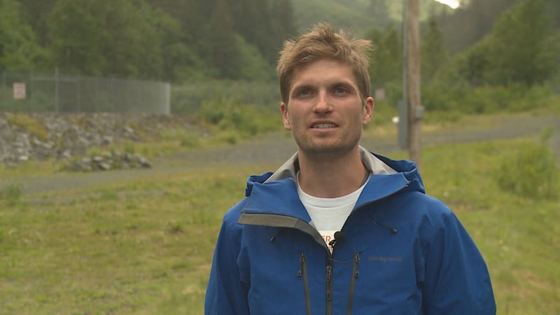 David Norris during an interview before the 2021 Mount Marathon race.