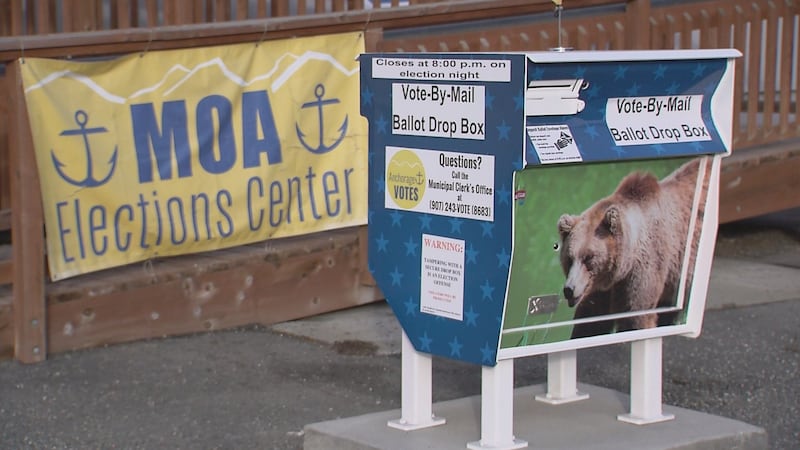 Secure ballot drop boxes went up on Monday for the April 1, municipal election