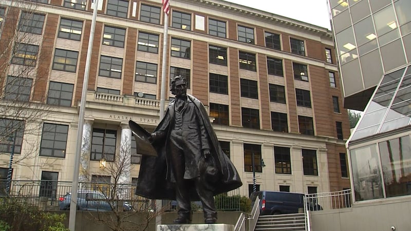 Statue depicting William Seward in Juneau, Alaska.