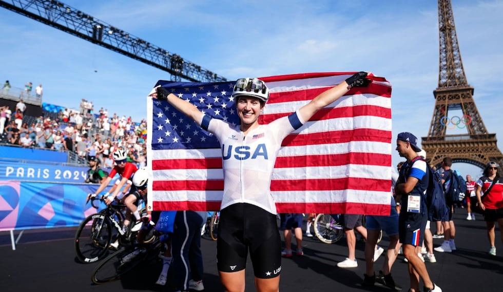 U.S. cyclist Kristen Faulkner surprised everyone when she won the women's road race at the...