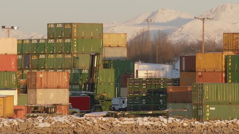 Activity at the Don Young Port of Alaska in Anchorage on Nov. 22, 2024.