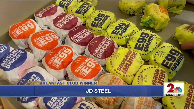 Congratulations to this week’s breakfast club winner, JD Steel in Palmer.