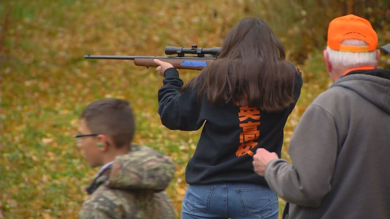 Students from Wasilla Middle School get hands on gun handling safety training with volunteer...