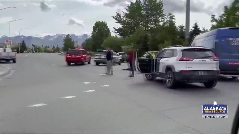 A collision between a pedestrian and vehicle briefly closed down lanes of Benson Boulevard at...