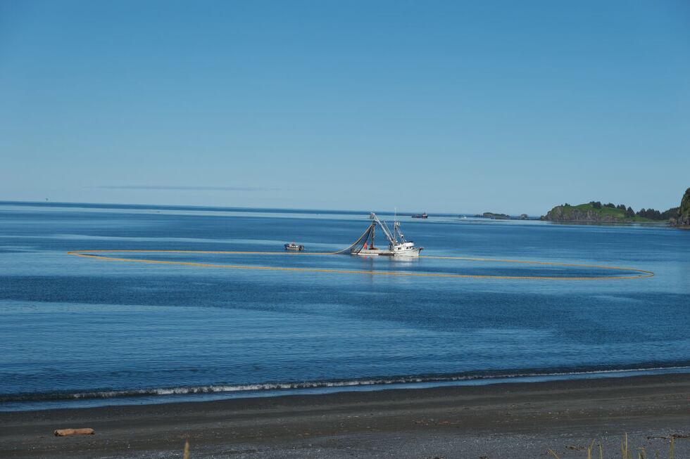 Matthew Nicolai sent this photo via Fish Frames of purse seining in Kodiak.