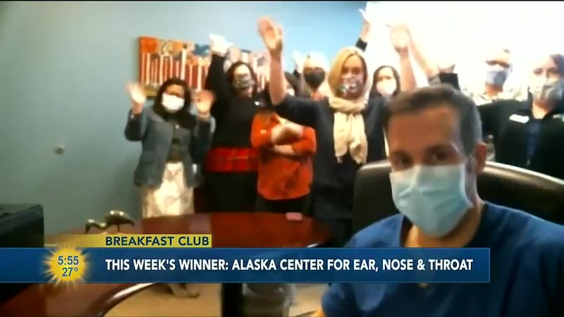 This week’s breakfast club winner is Alaska Center for Ear, Nose & Throat.