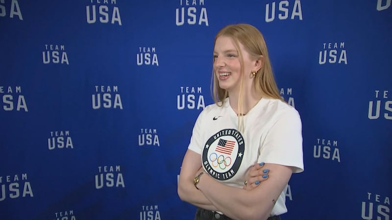Lydia Jacoby, of Seward, speaks with NBC ahead of the U.S. Olympic Swim Trials in Indianapolis.