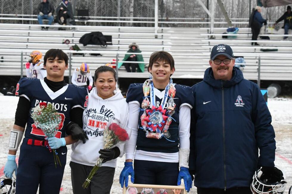 AJ and Patrick Melvin on senior day at North Pole High School