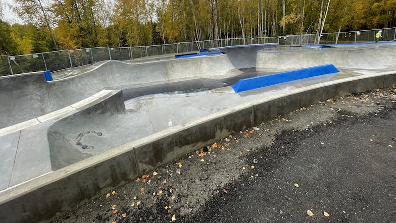 The new skate park in the Taku neighborhood in Anchorage, Alaska.