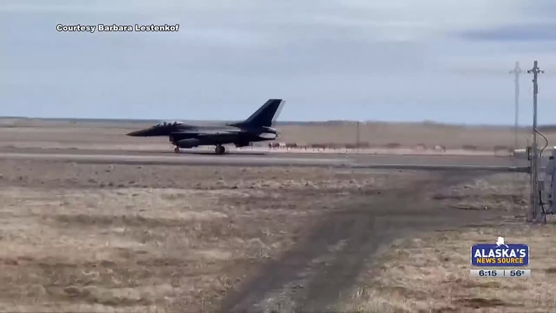 F-16 jets leave after 9 days of being grounded on Alaska island due to engine issue