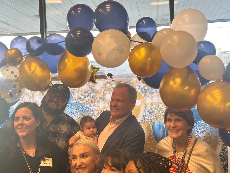 Anchorage Mayor Dave Bronson poses on election night for the mayoral runoff race on May 14, 2024.