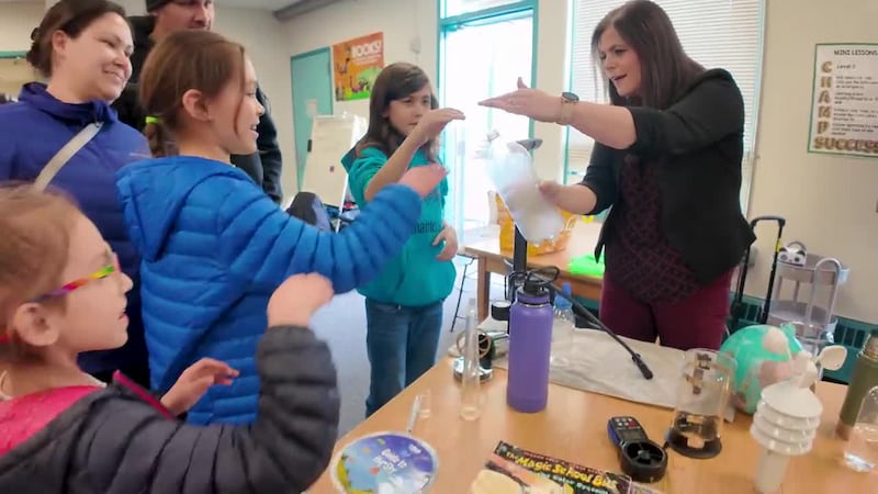 Chief Meteorologist Melissa Frey joined their science fair where students presented their...