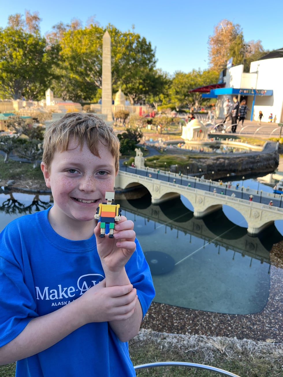 Emmitt's Three Dimensional Lego Figure that is now a permanent part of the park.