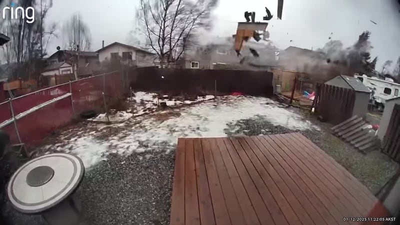 Roof rips off Anchorage home amid severe windstorm