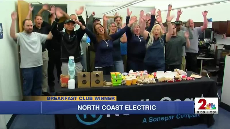The winner of this weeks Breakfast Club is North Coast Electric.