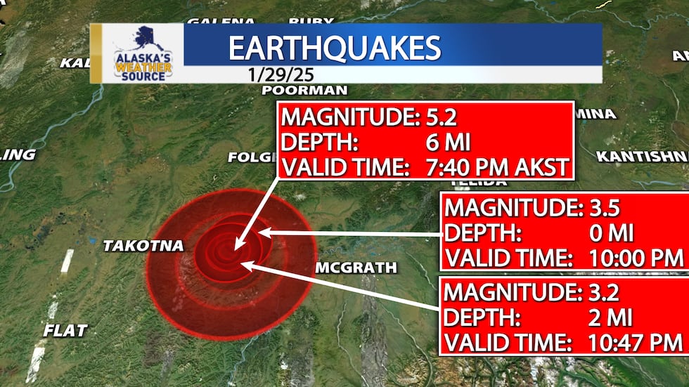 M5.2 earthquake strikes near McGrath, Alaska