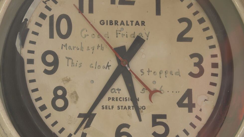 Clock stopped during the 1964 Alaska earthquake