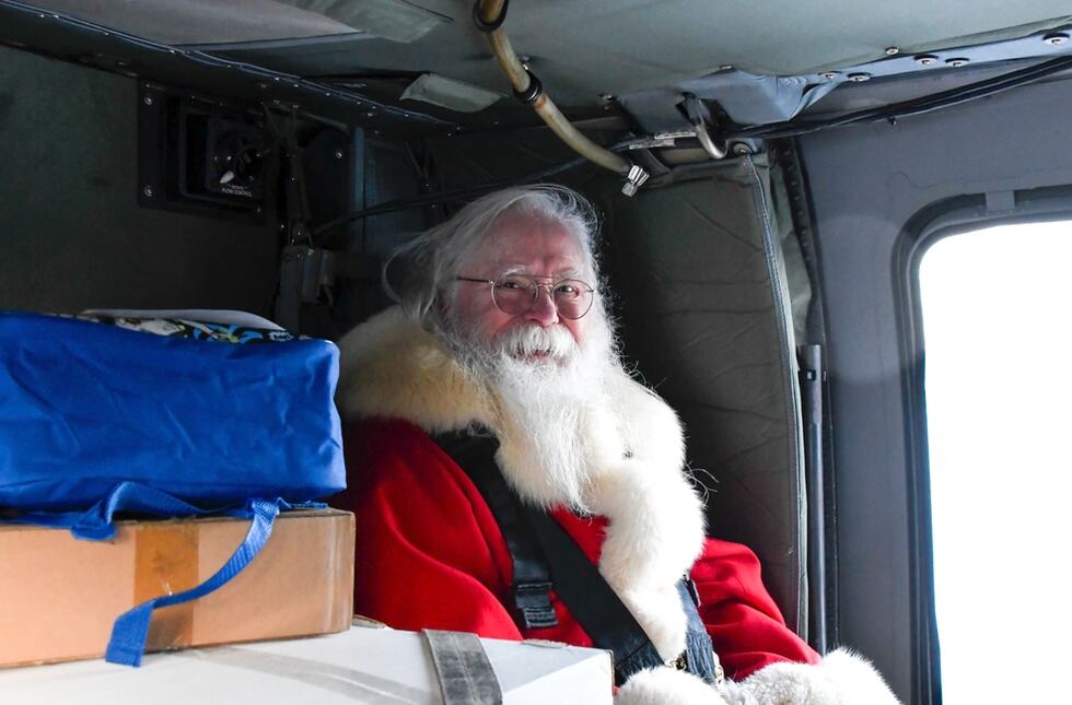 Santa flying into the village of Circle, Alaska on Nov. 6.