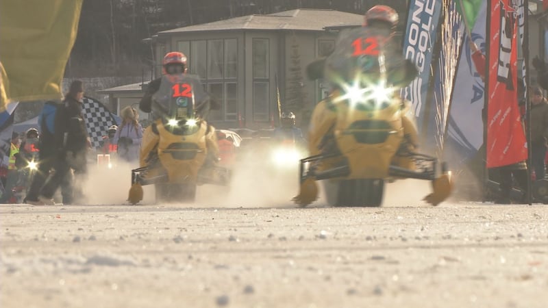 Christopher Collins and Douglas Wicken of  Team 12 depart from the starting line in the 41st...